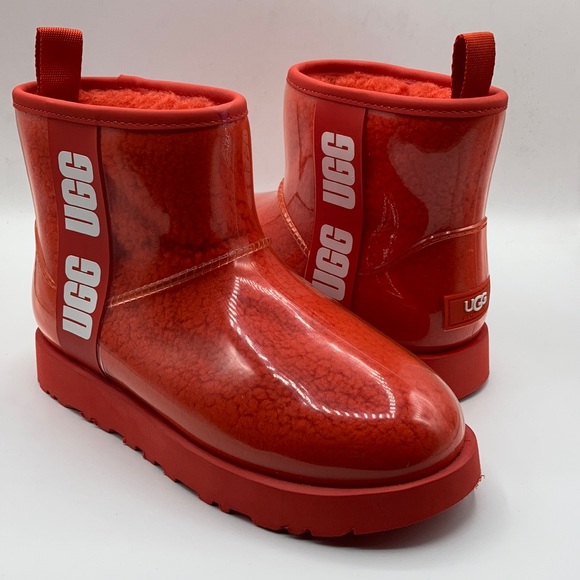 red ugg rain boots